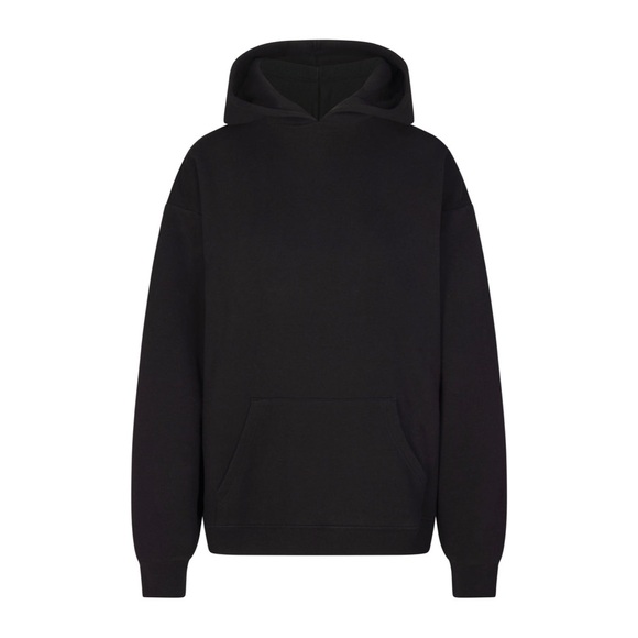 SKIMS. NWT. Cotton fleece oversized pullover hoodie in onyx. - Picture 2 of 8